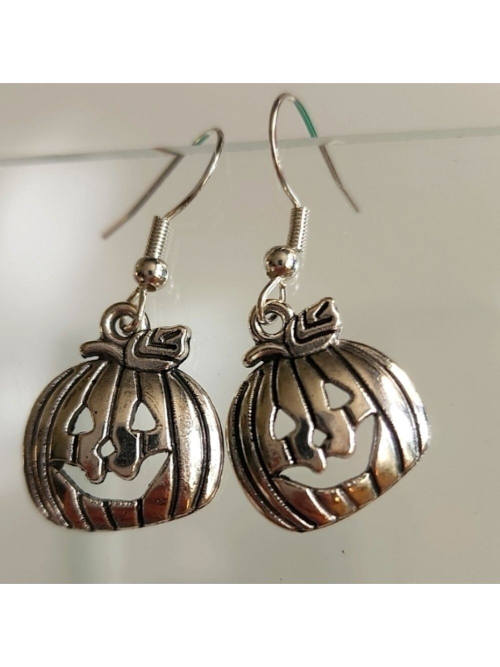 PUMPKIN Jack-O-lantern Earrings 925 Sterling Post